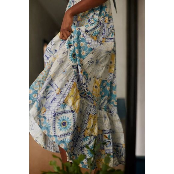 New Anthropologie x The Lazy Poet Linen Mika Dress sz Medium - Picture 7 of 8